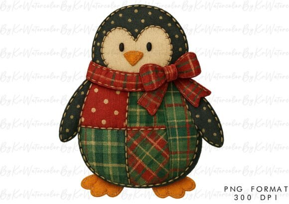 Download Penguin Christmas Patchwork Clipart - Premium Resources