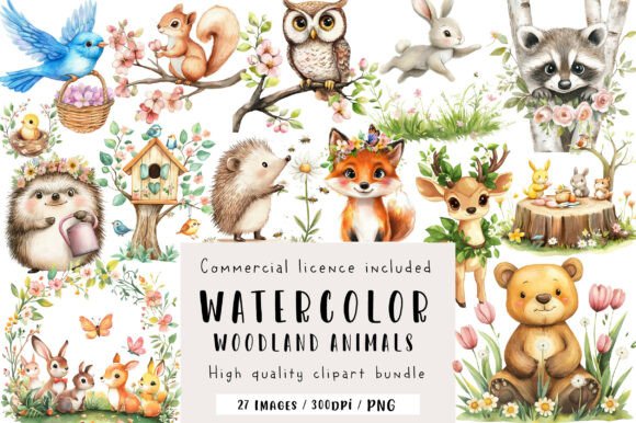 Download Forest Spring Woodland Animals Clipart - Woodland animals clipart Collection