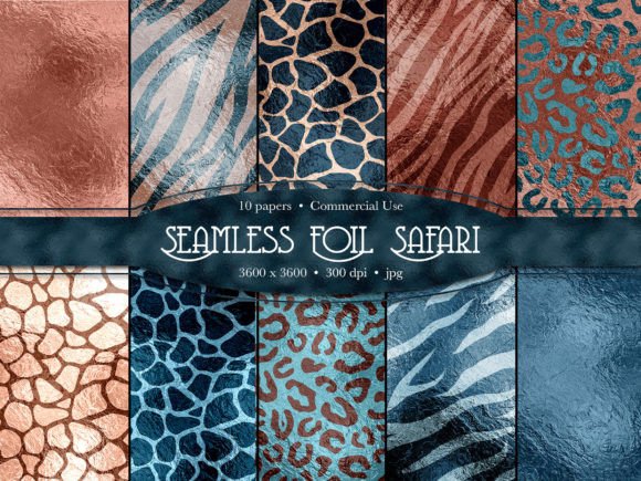 Download Seamless Animal Safari Papers - Premium Bundle