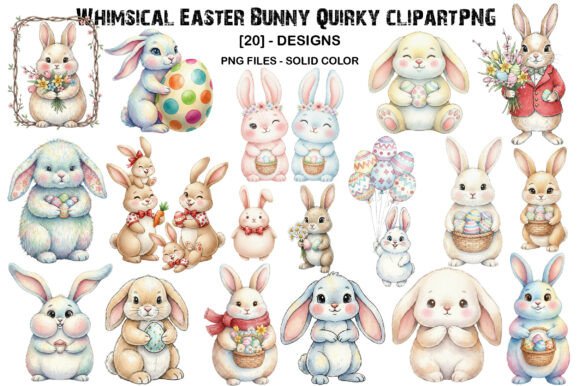 Download Whimsical Easter Bunny Quirky Clipart - Quirky clipart Collection