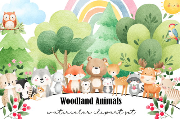 Download Watercolor Woodland Animals Clipart - Woodland animals clipart Collection