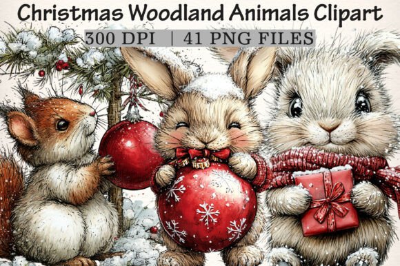 Download Christmas Woodland Animals Clipart - Woodland animals clipart Collection