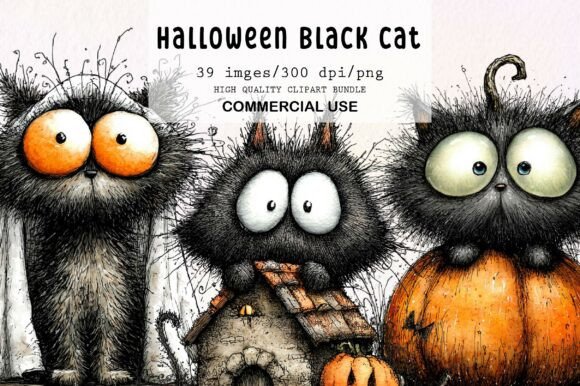 Download Halloween Black Cat Quirky Clipart - Quirky clipart Collection