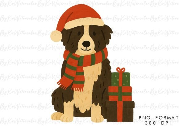 Download Border Collie Christmas Dog PNG - Premium Resources