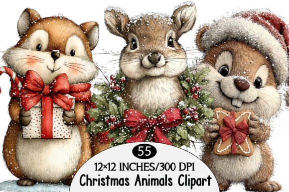 Download Christmas Woodland Animals Clipart - Woodland animals clipart Collection